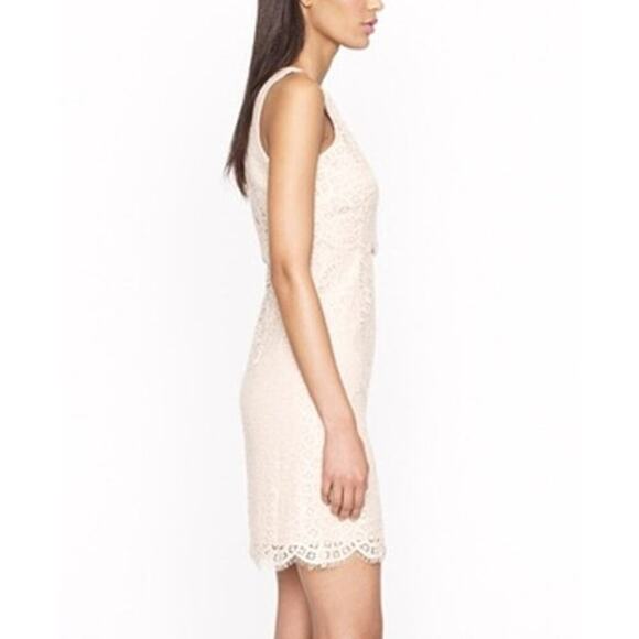 J.Crew Tiered Raindrop Lace Shift Dress Sleeveless in Cream, Size 8 - Picture 9 of 16